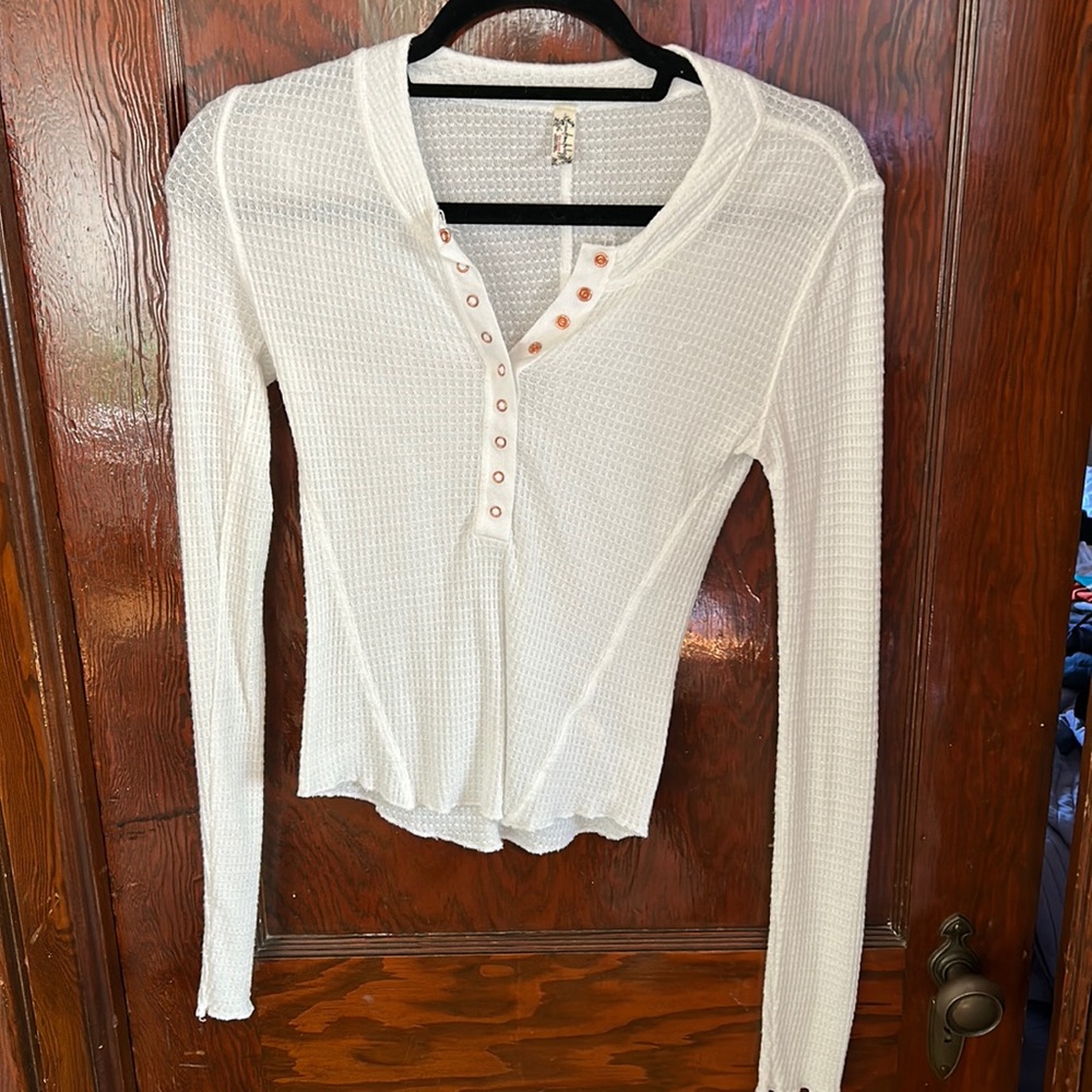 FP white ribbed Henley